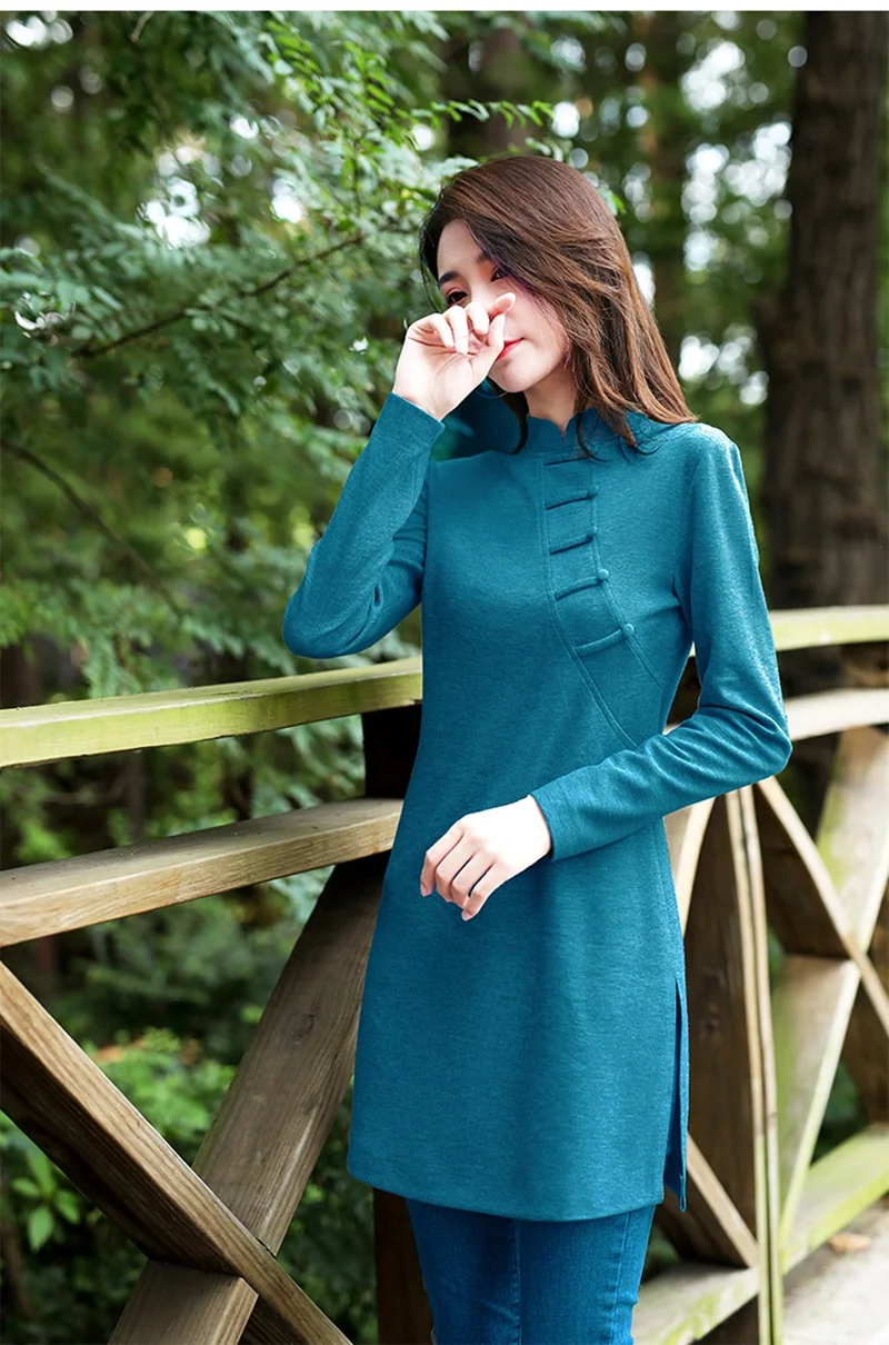 Традиционная китайская одежда для женщин Cheongsam топ женские топы и блузки Ретро Стиль Элегантные Женские китайские Топы TA2169
