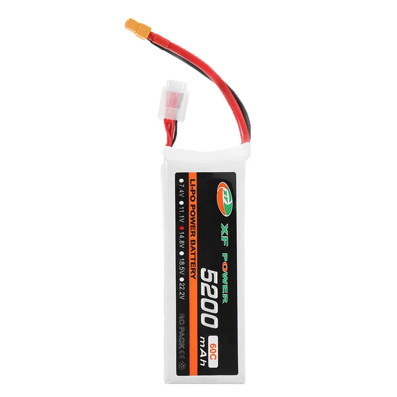 1/2/4 шт. XF-POWER 14,8 V 5200 мА/ч, 60C 4S XT60 Plug Lipo Батарея для гонок FPV RC Дрон мультиротор запасные части Аксессуары
