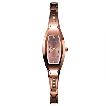 

Rose Gold Women Watches Luxury Tungsten Steel Diamond Crystal Ladies Watch Bracelet Waterproof Female Clock relogio feminino