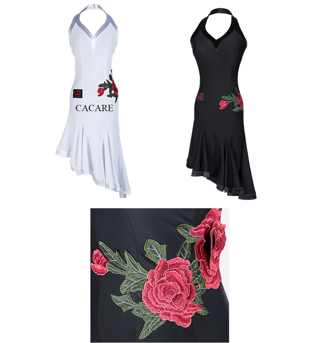 CACARE платье для латинских танцев для женщин Распродажа Vestido flecos танцевальная одежда конкурс латиноамериканских танцев платья Танго D0687 бальные