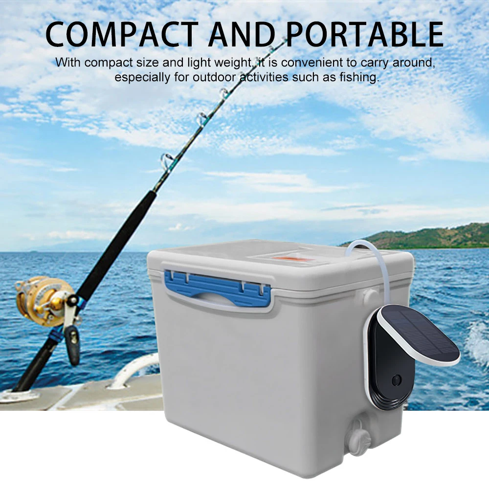 1L/Min Silent Solar Powered Water Oxygenator Mini Aquarium Air Pump Plant Fish Tank Oxygen Air Compressor Aerator Air Flow Maker