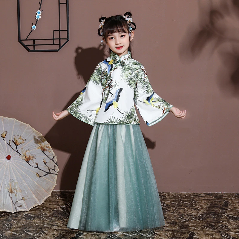Grande ensayo O cualquiera Hanfu para niños y niñas, disfraces de primavera y verano, vestido de Super  Hada, estilo chino, traje Tang para niña pequeña, disfraz Han| | -  AliExpress