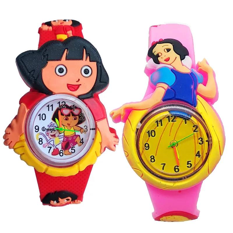 Cartoon Silicone Soft Strap Dora Princess Child Girl Quartz Watch Children Birthday Gift Clock Montre Enfant Relogio infantil afbeelding