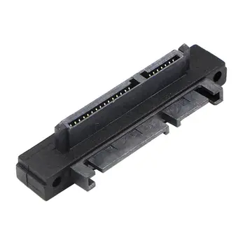 

Black Durable 90 Degree Angled SATA 22 (7+15) Pin Male to Female Extension Computer Adapter Converter LK