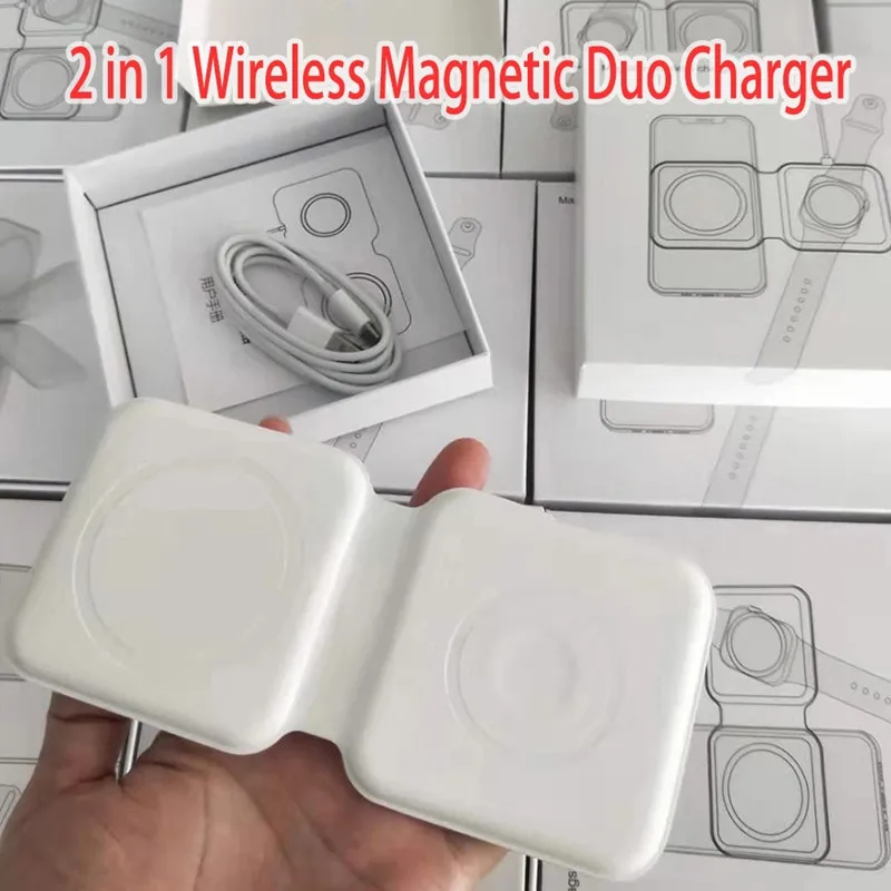 Magnetic Duo Mag Charger Safe Wireless Charger For Iphone 12 11 Pro Apple Watch 6 5 4 3 2 Se 2 Fast Charging For Airpods 2 3 Pro Aliexpress Cellphones Telecommunications