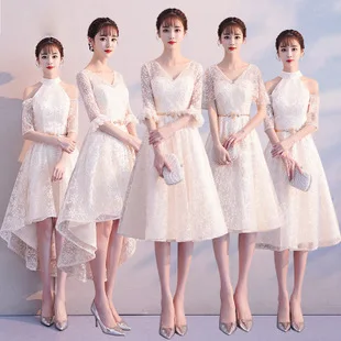 Banquet Evening Gown New Style Elegant Short Slimming Host Annual General Meeting Party Dress Short Skirt Women's
