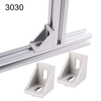 

10pcs of 3030 Corner Fitting Angle 30x30 Decorative Brackets Aluminum Profile Accessories L Connector Fasten connector