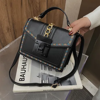 

Handbag Fashion Small Shoulder Bags for Women 2020 Embroidery colorful hardware Crossbody Bag High Quality Ladies Hand Bag
