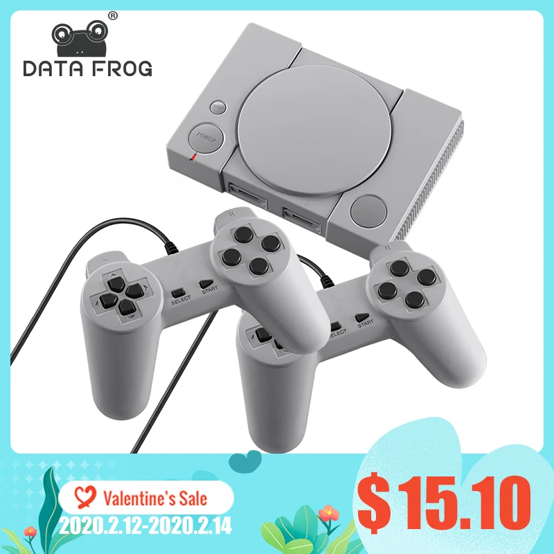 DATA FROG Mini 620 Retro Video Games Console Double Players 8 Bit Support AV Out Family TV Retro Games Controller