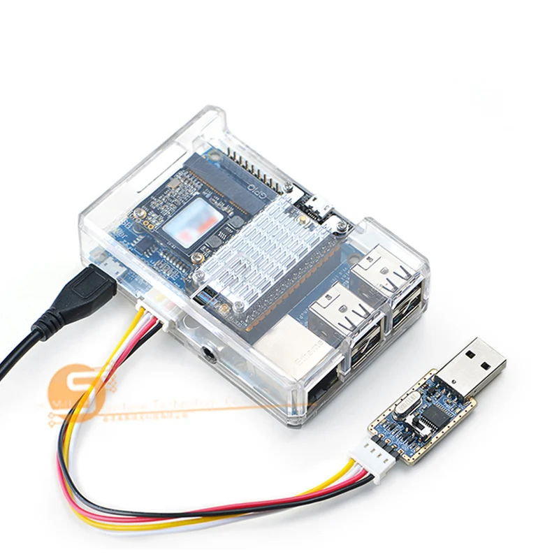 Стартовый набор NanoPi Duo включает Duo/акриловый чехол/мини щит для Duo/Радиатор/usb