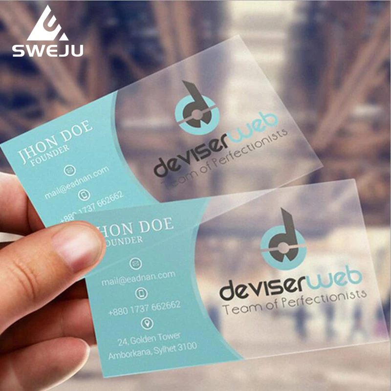 

Transparent Business Card Printing Custom Printing Plastic PVC VIP Cards Free design 200pcs/500pcs