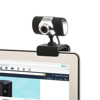 

HD Computer Webcam Camera Built-In Microphone Web Camera Net Class Office Camera With LED Light Forlaptop Desktop CáMara Web