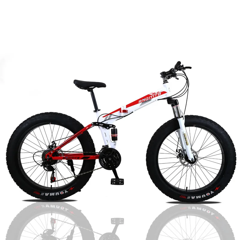 Folding bicycle wheels 26 * 4.0 24 speed 21 6 Snow driving 17.5 inches steel frame free delivery in Russia | Спорт и развлечения