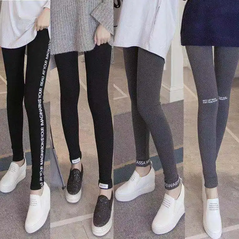 

Plus-sized Mm200 Jin Autumn and Winter Fleece Leggings Women's High Waist Skinny Pants