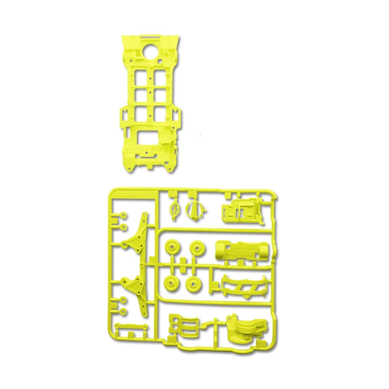 yellow CNC S2 шасси 95256/95248/95249 Изменить Запасных Запчасти для Tamiya по супер скидке мини 4WD гоночный автомобиль модель - Цвет: yellow