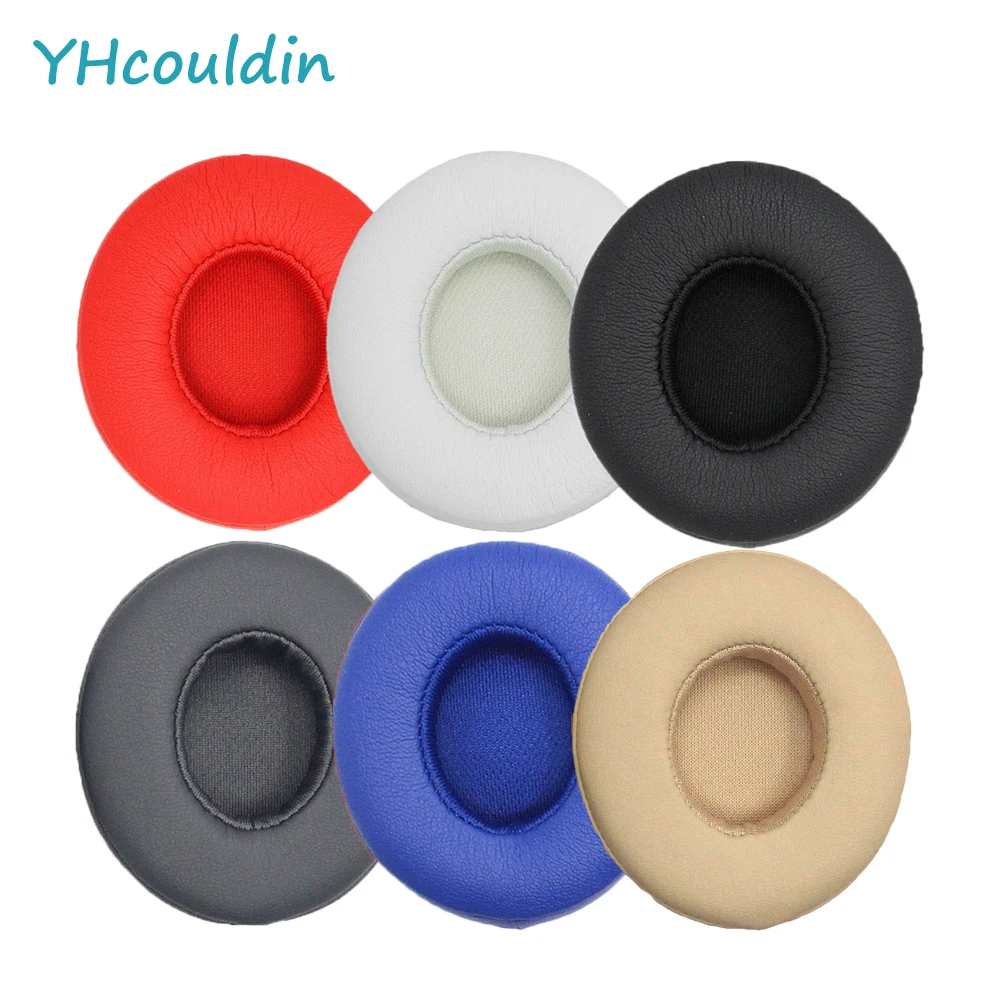 YHcouldin Protein Leather Ear Pads for Beats Solo 2 and Solo 3 Wireless Bluetooth Headphones Replacement Ear Cushions Earpads