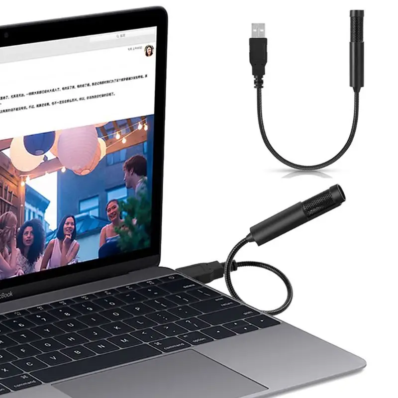 USB микрофон Анти-шум регулируемый портативный аудио голосовой трубки Настольный компьютер QQ MSN Skype Синг для Linux Windows OS