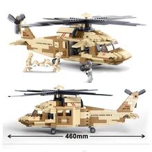 Военная серия ВВС военный вертолет с солдатами фигурки Sluban 0509 Обучающие DIY строительные блоки игрушки для детей мальчиков