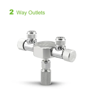 

Splitter Regulator Aquarium Tanks CO2 Splitter Regulator Distributor Fine Adjusting for CO2 Regulator with 4 Way Outlets