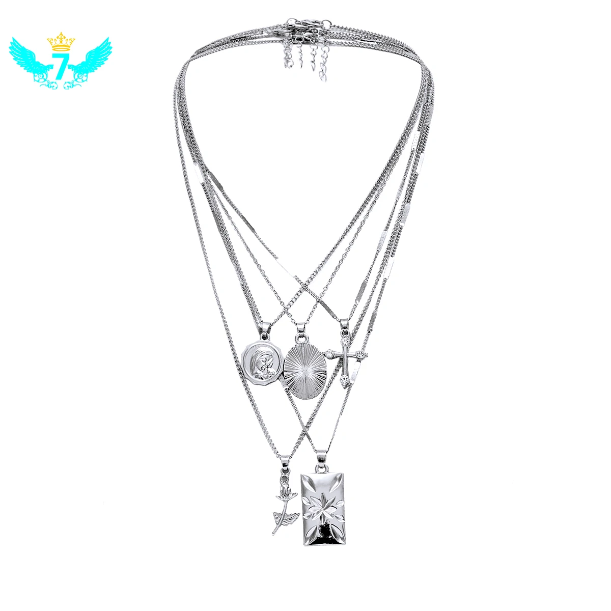 Multilayer Pendant Choker Necklace Carve Portrait Coin Long Chain Women Jewelry Gifts TOA | Украшения и аксессуары