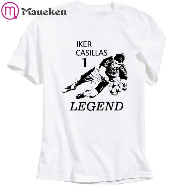 Новинка iker casillas 1 модная футболка с рисунком легенды хлопковая футболка с короткими рукавами для испанских фанатов подарок