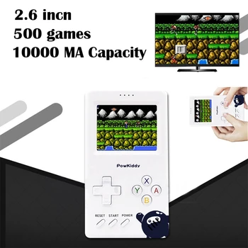 

Powkiddy V6 Video Game Console Retro Game Handset Machine in 500 Games 2.6Inch 10000Ah Capacity Portable Arcade Mini Games