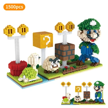 

creators classic game figure Super Marios 3D scenes Diamond mini micro Blocks Building Assembly nanobricks Kids Toys for gift