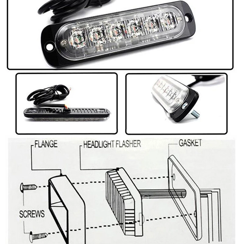 DC 12 V-24 V флэш-113*28,2*9,6 мм Энергосбережение света ультра тонкий грузовик опасности лампы из алюминиевого сплава