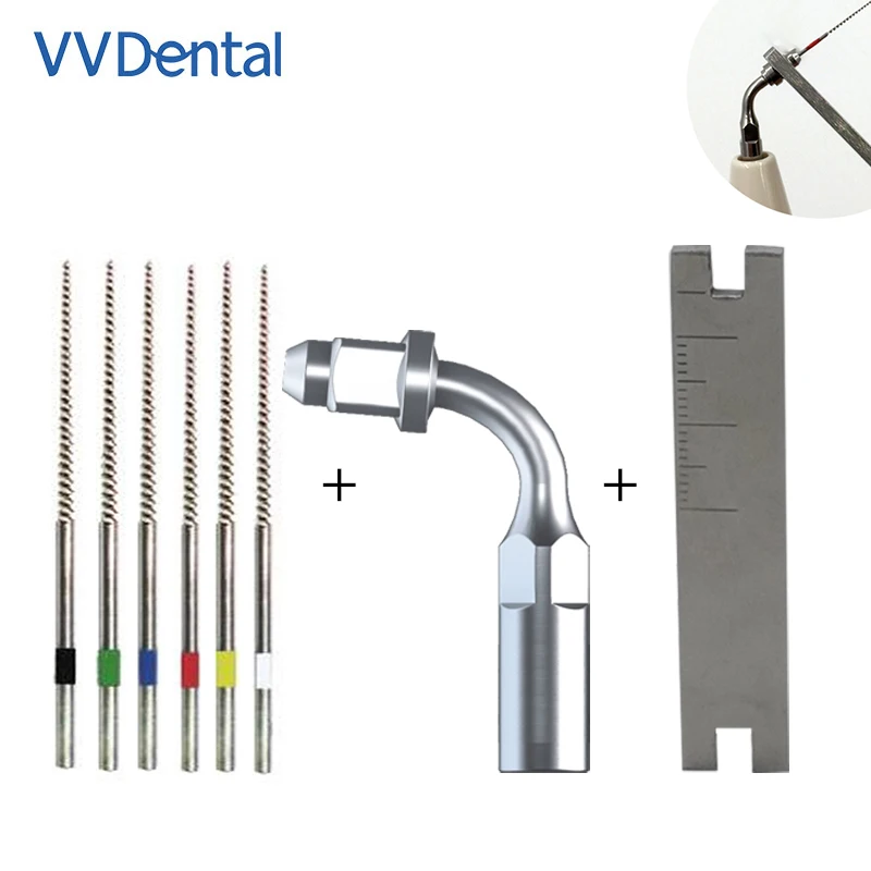 Vvdental Ultrasonic Endo Tip E2 With Wrench And 6pcs Niti Files