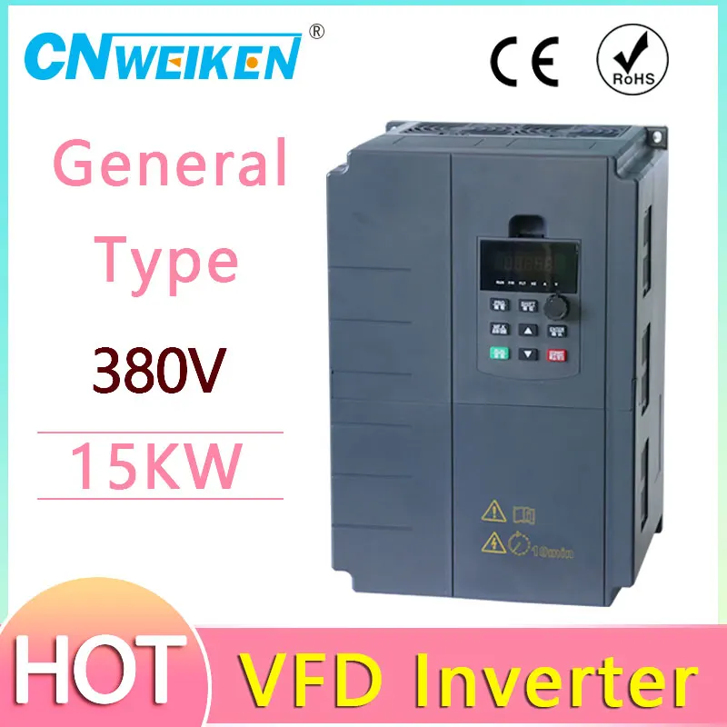 

Frequency Inverter 15KW VFD 20HP Speed control Output 380V 32A 500Hz Motor Drive VFD for Lathe 3 Phase Asynchronous Motor