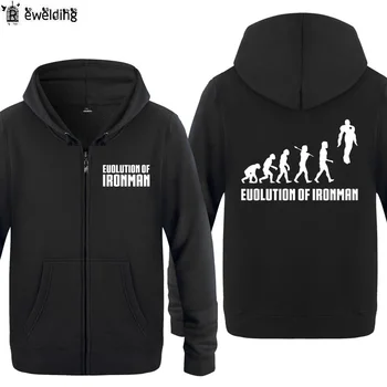 

Zipper Hoodies Men Evolution of Ironman Novelty Funny Mens Hoodie Fleece Long Sleeve Man's Jacket Sweatshirt Tracksuit Oversized