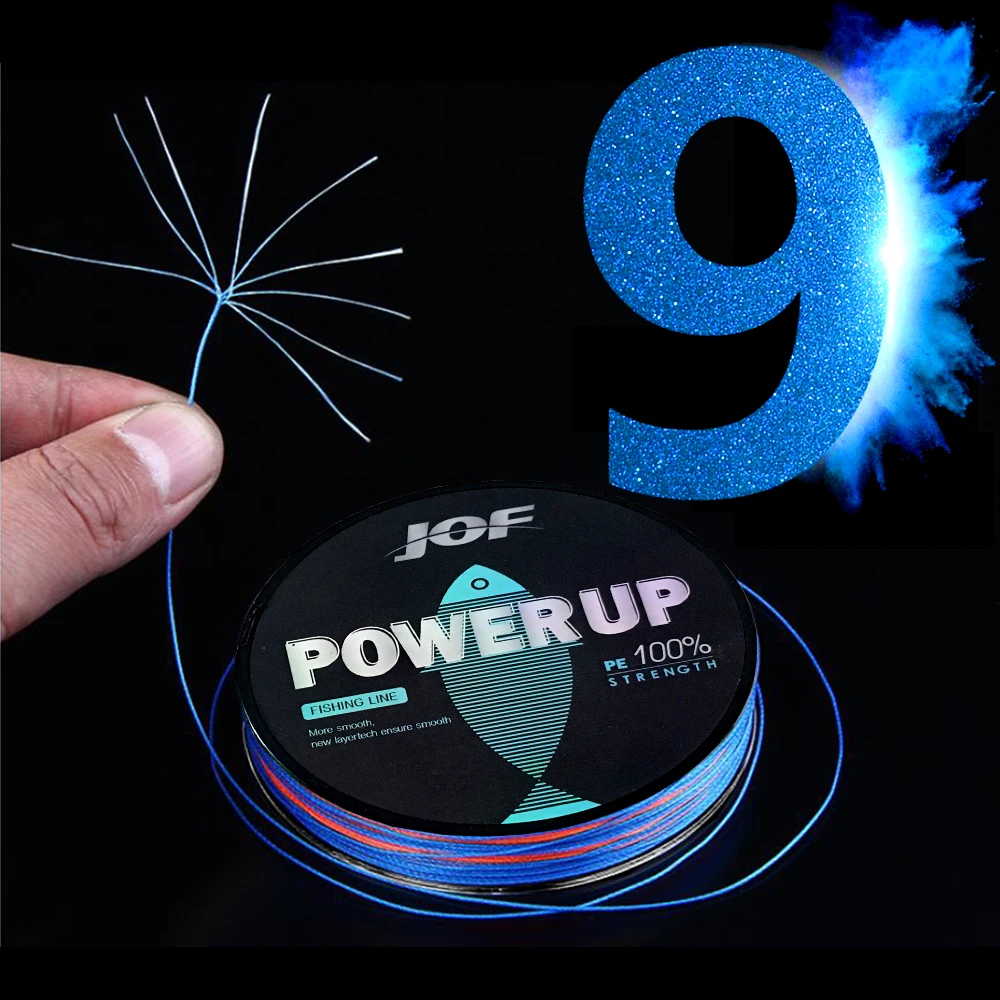 JOF SuperPower 150m 9 Strand 20LB-100LB PE плетеная леска прочная