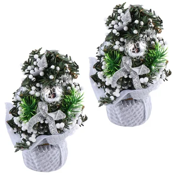

2Pcs Christmas Tree Decorative Christmas Tree Mini Xmas Tree Decor Tree