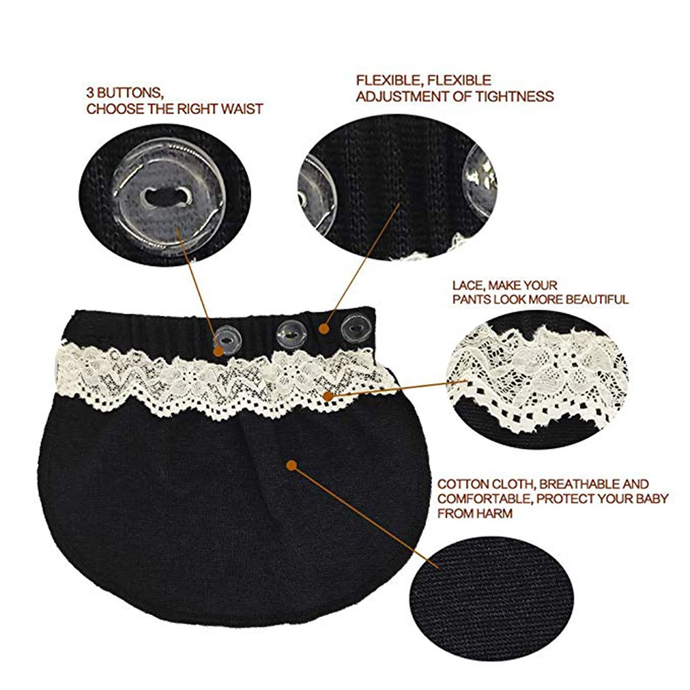 Maternity Pregnancy Waistband Belt Soft Adjustable Elastic Pants Lengthening Waist Extenders Button Mother Loose Pants Belt