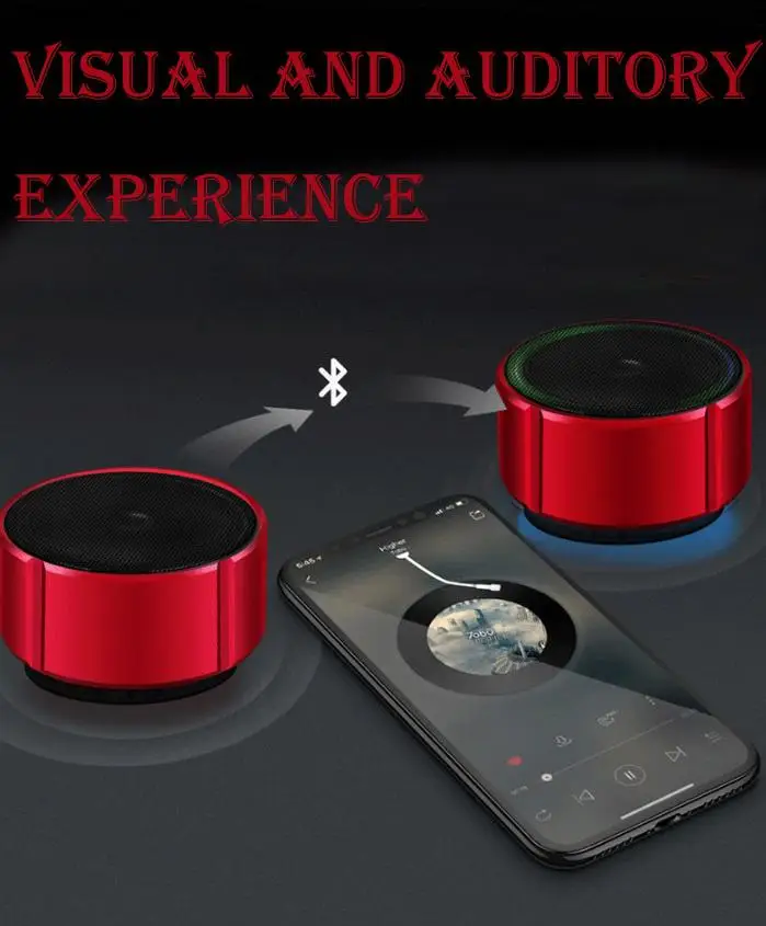 Bluetooth динамик металлический Мини Портативный Subwoof динамик MP3 Воспроизведение музыки громкий динамик Поддержка TF карты