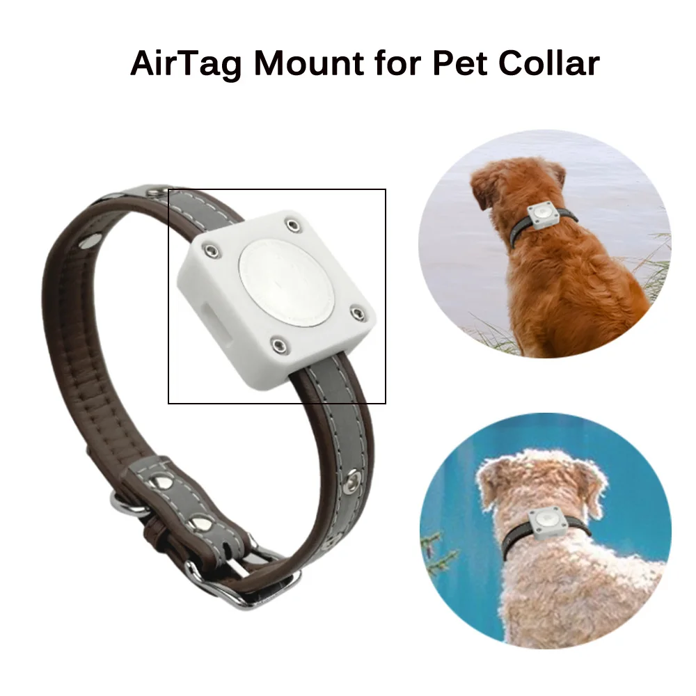 AirTag Leather Dog Collar, Dog Cat accessories, High quality pet  accessories