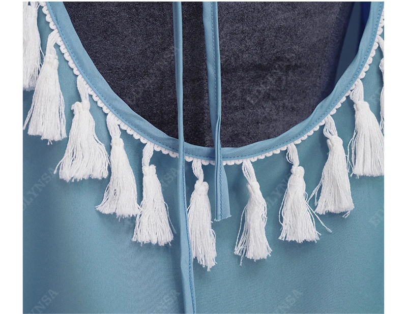 Beach Cover Up Women Plus Size Beachwear Sexy Open Back Summer Beach Dress vestido de playa Blue Cotton Tunic pareo plage A341