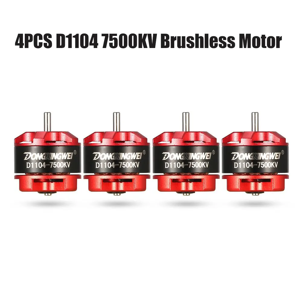 4Pcs D1104 7500KV 1-2S Electric Brushless Motor CW CCW for RC ELF 88mm Q90 100mm Micro Drone Multirotor Aircraft Quadcopter