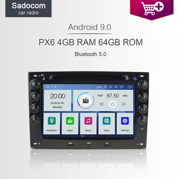 

PX6 1 din Android 10.0 Car DVD Player 6 Core 4GB RAM+64GB ROM navigation RDS autoradio For Renault Megane 2 ii 2003-2009 2010