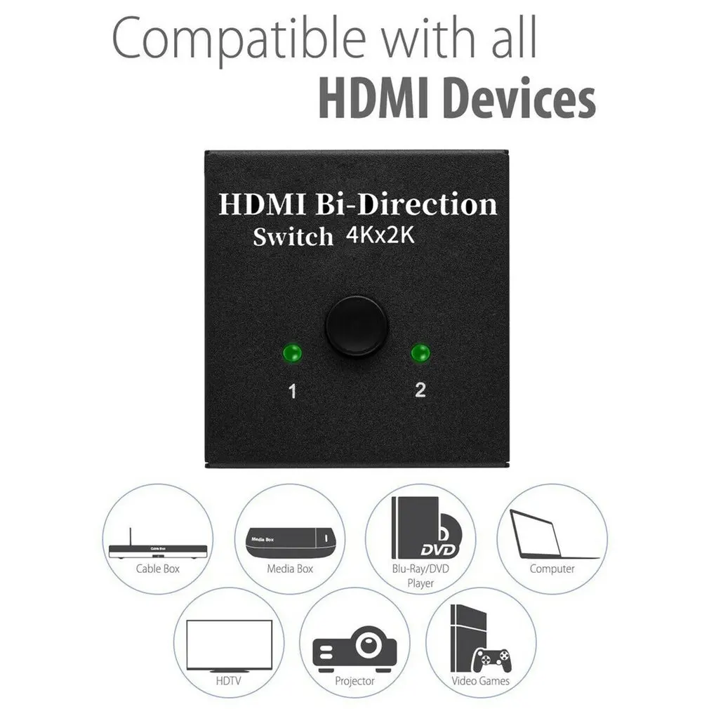 Мини-Коммутатор HDMI 4K HD1080P 2,0 переключатель порта HDMI концентратор HDCP 3D HDMI сплиттер с Full Ultra HD