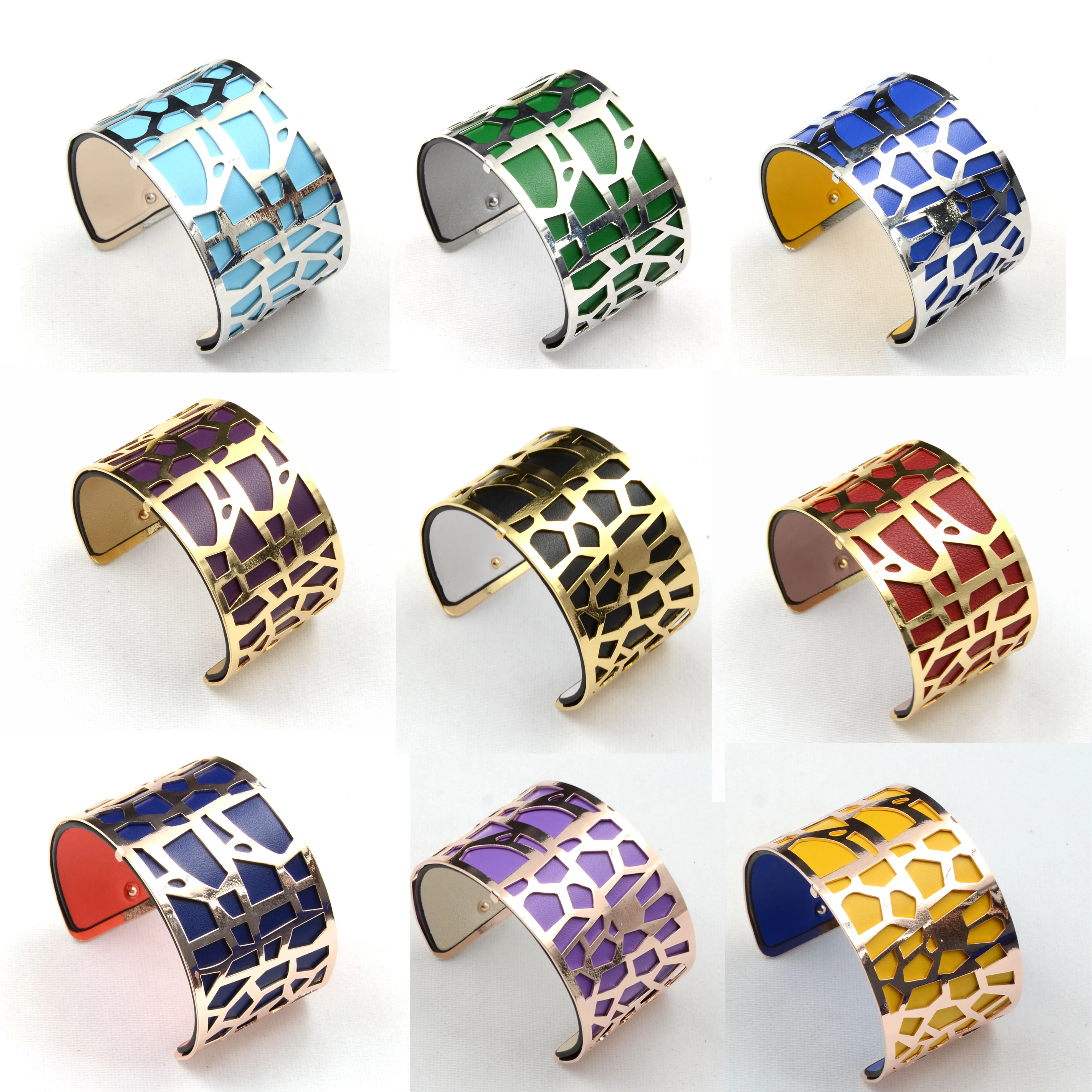 bracelet with leather insert