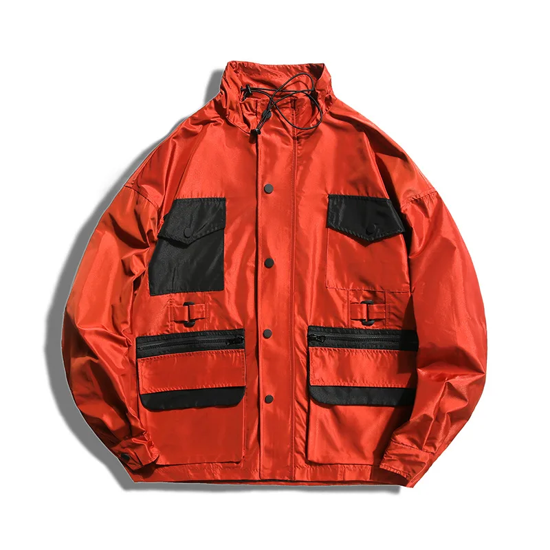 

Yi dao Vintage 2019 Autumn Clothing European And American Streets Popular Brand Contrast Color Joint Casual Tooling Jacket Men S