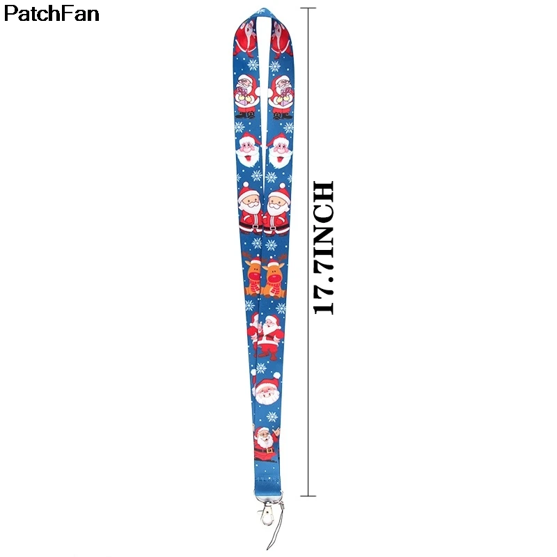 20 шт./лот Patchfan Рождество мультфильм тема шейный ремешок для ключей очки держатель для карт бисера брелок телефон камера лямки A2504