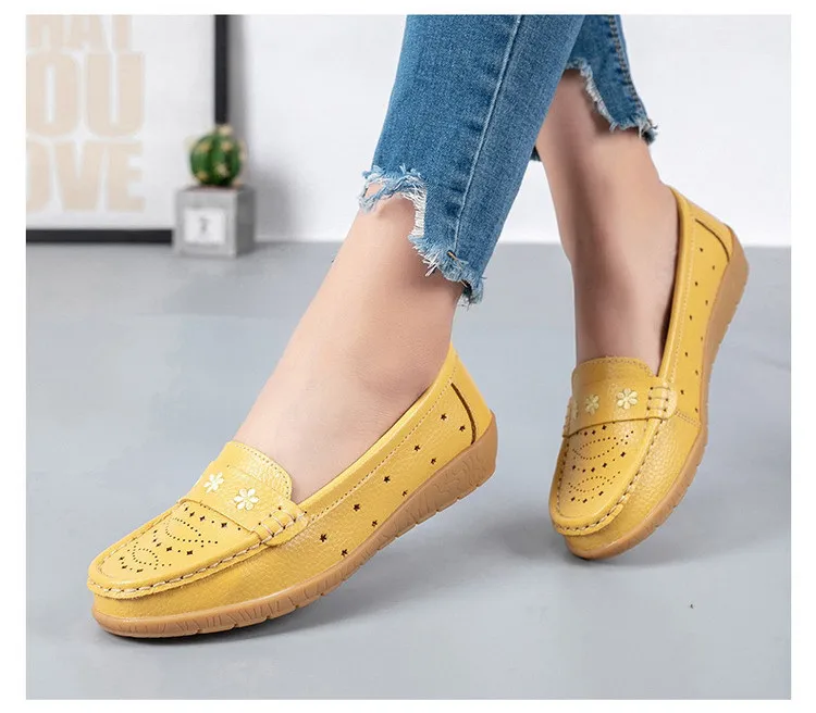 AH 203-New Cut Outs Summer Women's Flats Shoes Breathable Hole Woman Loafers-11