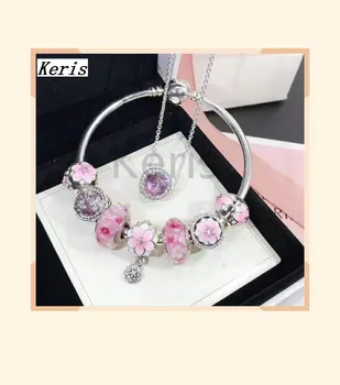 

High-Quality Replica 1:1 100%925 Pure Silver 2019 Magnolia Cat'S Eye Pendant Necklace Bracelet Set Free Delivery