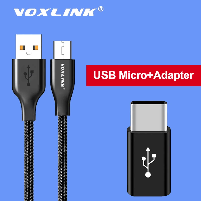 VOXLINK Micro USB кабель USB зарядное устройство кабель для Samsung S8 S9 xiaomi mi8 mi7 6 lenovo/huawei/htc/Meizu Android кабели для мобильных телефонов