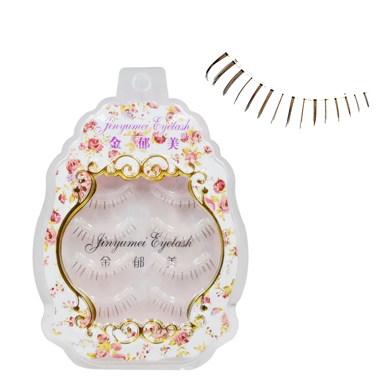 Makeup Handmade under lashes super soft clear band bottom false eyelash transparent stalk faux mink mellow 1