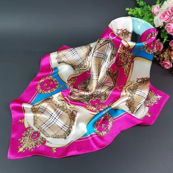 

100% Silk Square painting pattern Twill small Scarve Woman Scarfs Shawl