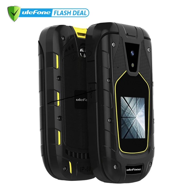 Pаспродажа Ulefone Armor флип Водонепроницаемый IP68 1200 мАч 1.3MP Dual Sim 2,4 дюймов + 1,44 дюймов экран представлен новые наушники