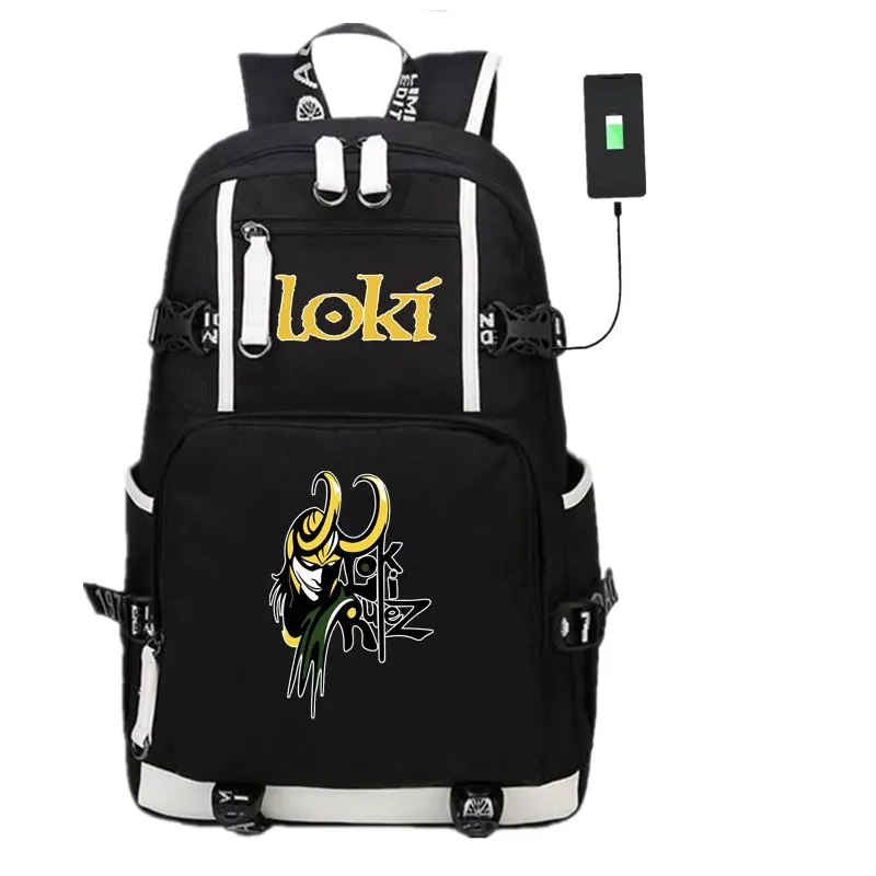 06 New Loki Backpack Men Women Travel Shoulder Laptop Bags Cosplay Anime Kids Teens Student School Bags Bookbag Gift - Цвет: 06